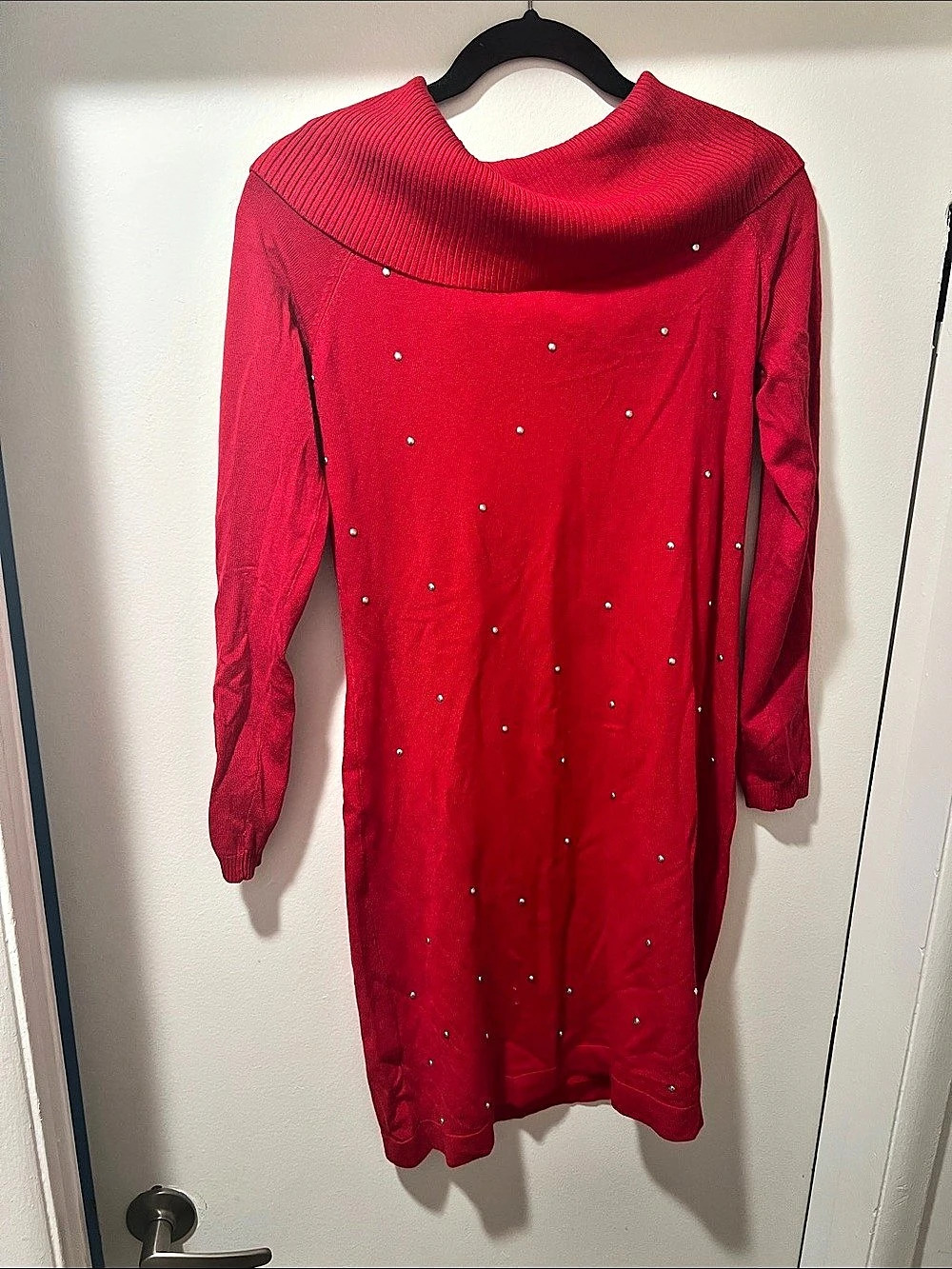 Red Embellished Mini Dress